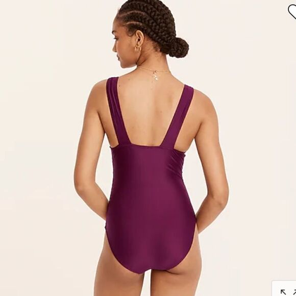 J. Crew Ruched V-neck one-piece - Picture 4 of 7
